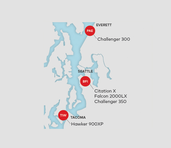 Boeing Field Seattle Jet Charter | Clay Lacy Aviation